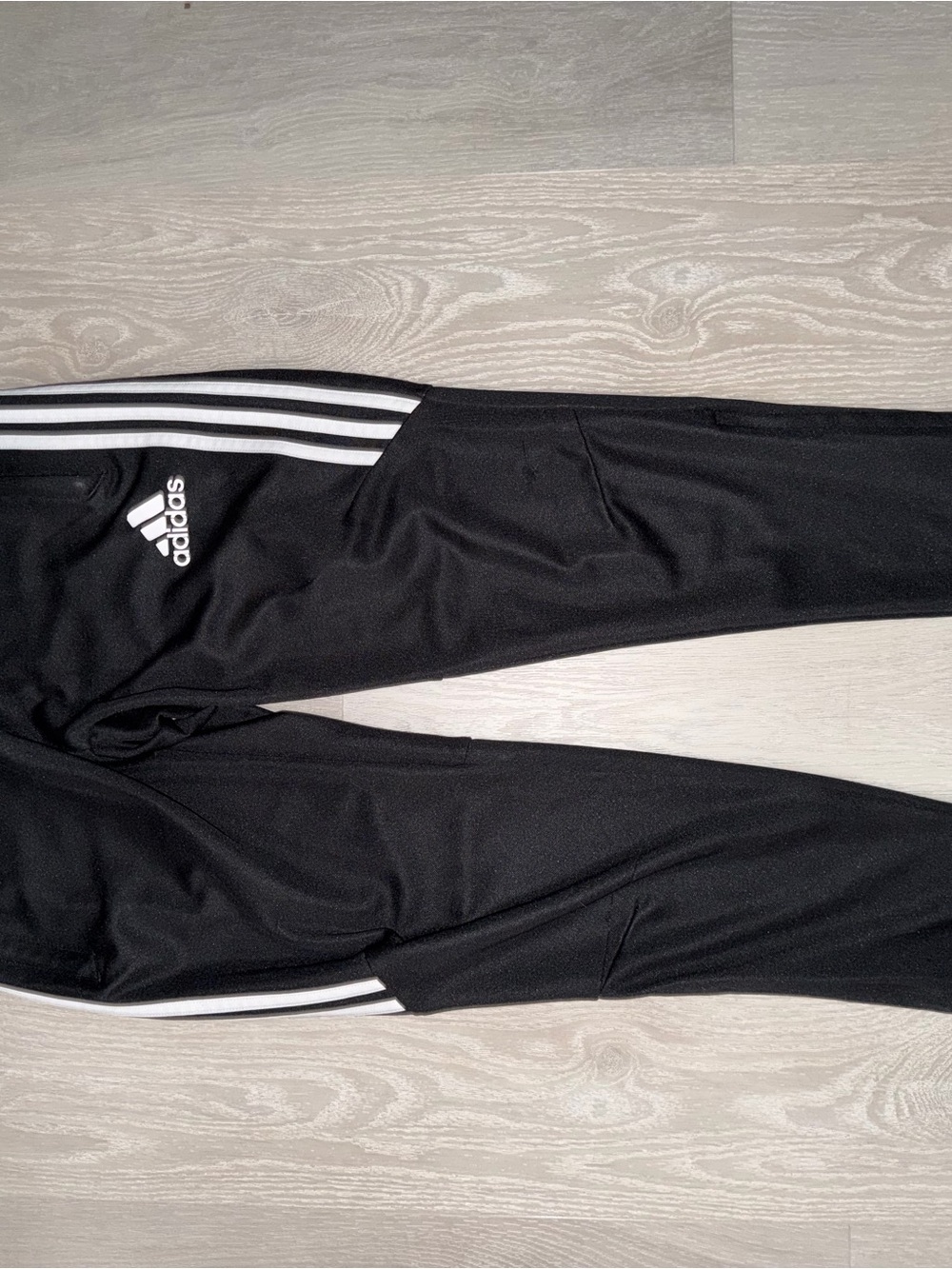 adidas Black Jogger Pants with White Three-Stripes